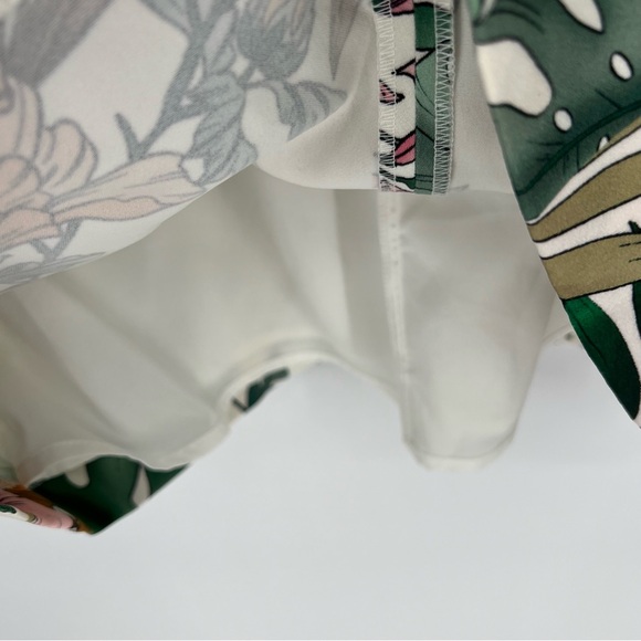 Milly Tropical‎ Floral Mini Dress in Green and Pink - Picture 11 of 15